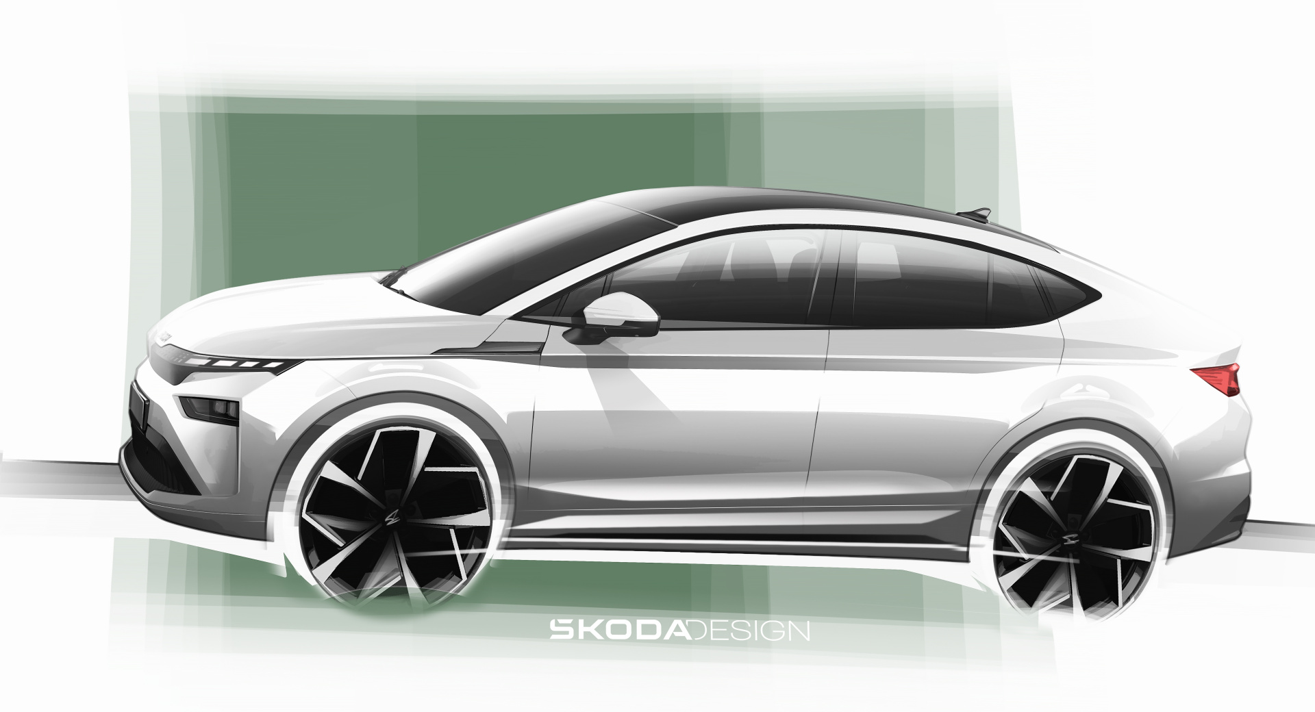 SMALL_Exterior sketches of the new Škoda Enyaq family Modern Solid update for the electric best-seller (2)